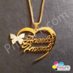 Double Name Necklace Customize Your Name Locket