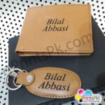 Name Engraved Leather Wallet
