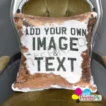 Magic Mermaid Sequin Pillow Personalized with your Photo Cushion