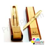 Name Engraved Wooden Pen & Folding Stand Box