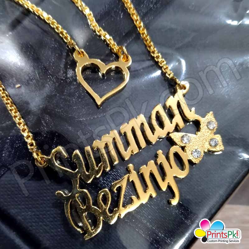 Custom Name Necklace Pendants Online Double Name Locket