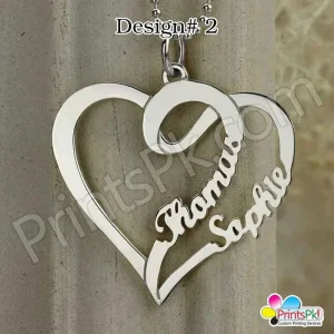 double names locket, heart locket, customized name necklace,
