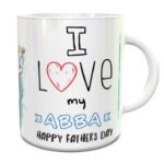 I Love My Abba Happy Fathers Day Mug Best Gift for Dad