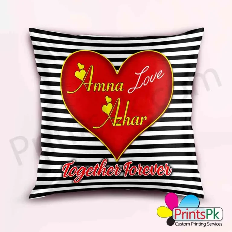 Lovers Name Pillow Together Forever Cushion Customize with two Names you & your Love Name Printed Pillow