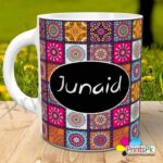 Name Mug Your Name Cup with Beautiful Background Junaid Mug