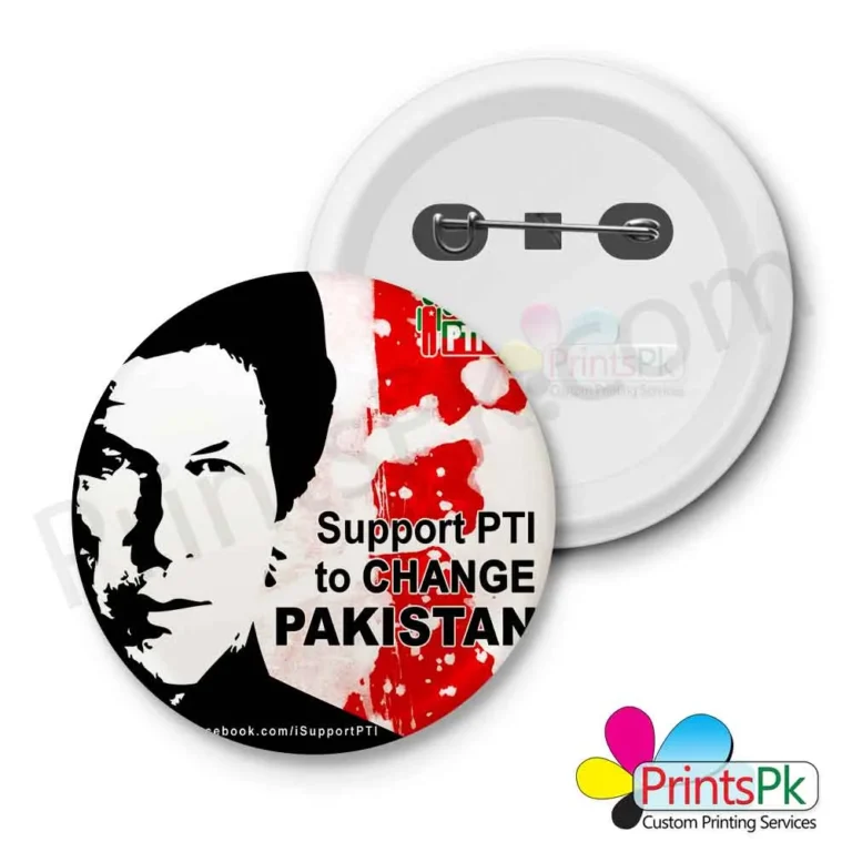 Pakistan Tehreek Insaf Badge PTI Badge Imran Khan Picture Pin Badge