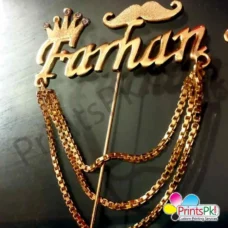 Farhan Name Coat Pin, custom name Coat Pin, name Brooche,