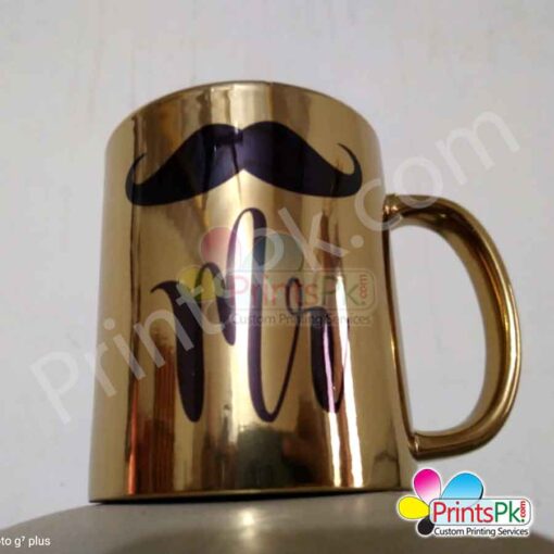 High gloss gold customize picture mug