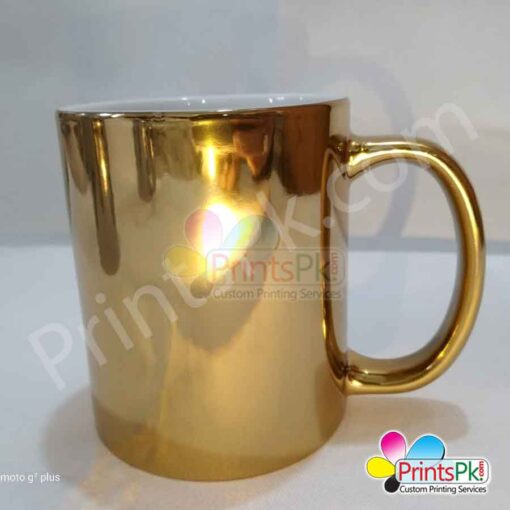 Customize Golden Mug Printing