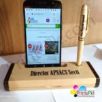 Name Engraved Wooden Pen Box with Card Holder