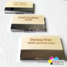 Name Engraved Wooden Cards Holder