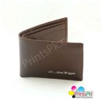 Brown Plain Wallet Three fold Pockets