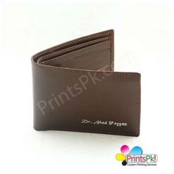 Brown Plain Wallet in side
