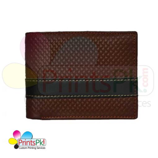 customized brown name wallet for men
