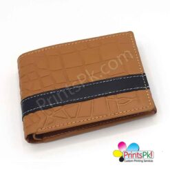 customized name mustard color wallet for men