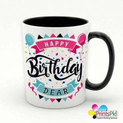 Happy Birthday Dear Mug black
