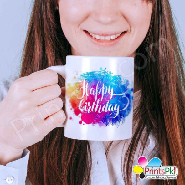 Happy Birthday Mun, Rainbow Birthday Mug,