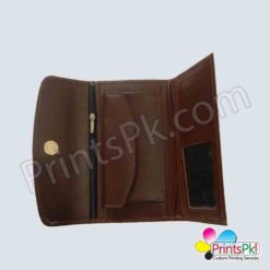 personalized ladies wallet brown