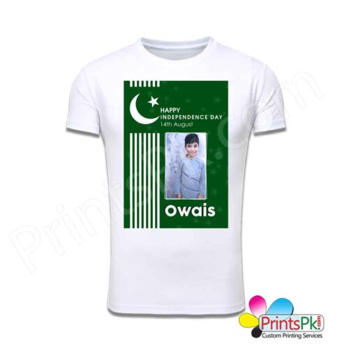 Happy Independence Day 14th August Custom Picture & Name T-Shirt