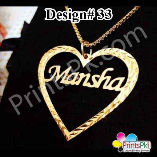 Mansha Name Pendant