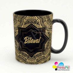 Bilawal Name Mug, Name on Black Mug,