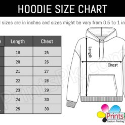 Hoodie Size Chart, PrintsPk Size Chart,