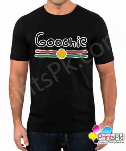 Goochie Logo Printed T-shirt Black