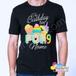 Customized POP IT Birthday Black T-Shirt