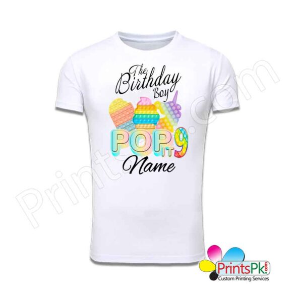 pop it birthday shirt with name