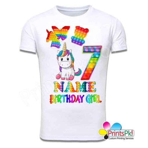 Popit 7th birthday Popit Theme T-shirt