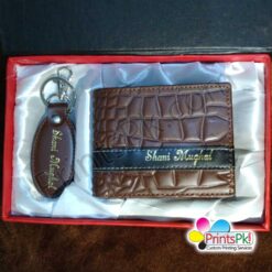 Customized Name wallet Brown