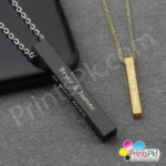 Name Bar Locket (Black)