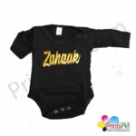 Custom Name Black Romper