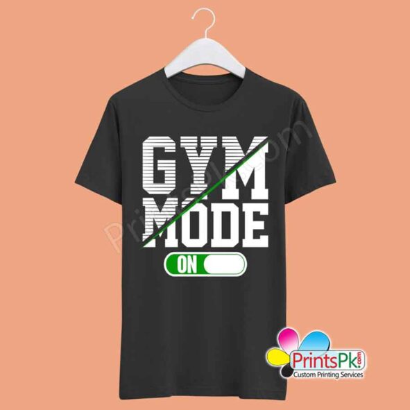 Gym mode on t-shirt