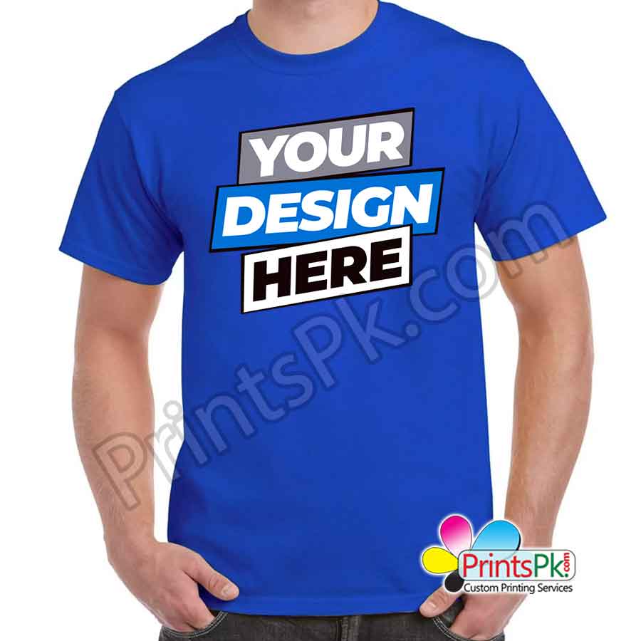 Customized Royal Blue T-Shirt Picture Print Custom T Shirts online