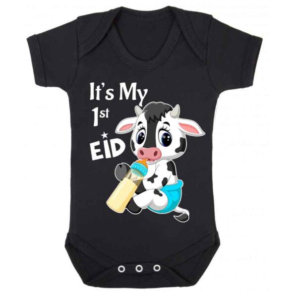 Its My First Eid Black Romper Custom print Romper online in Pakistan