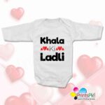 Khala Ki Ladli White Printed Romper