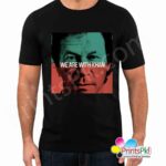 We Are With Khan Black T-Shirt