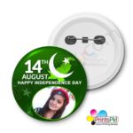 Independence Day Custom Pin Badge with Picture