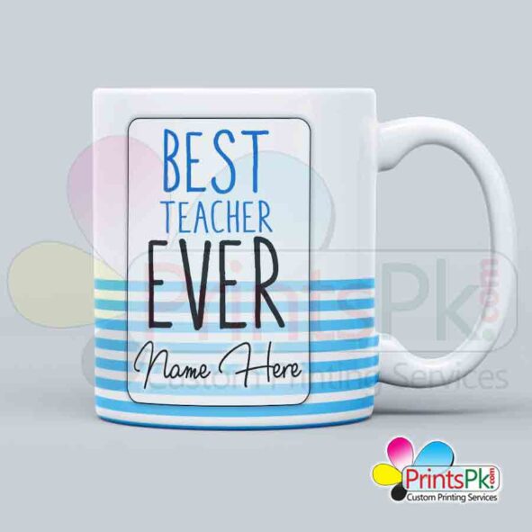 best teacher ever mug, mug with teacher name, gift for teacher