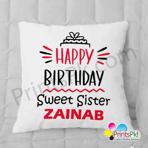 birthday cushion for sister, birthday gift for sister