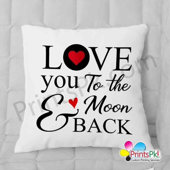 love you to the moon and back cushion, cushion for my love, best gift for my love