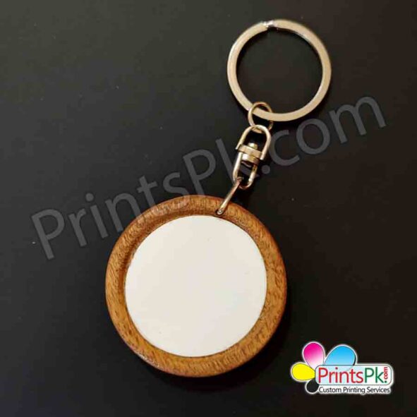 Wooden keychain with your photo and name