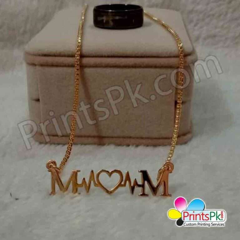 Simple Design 2 Names Locket Customized Name Chain
