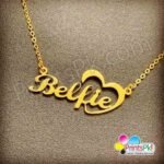 Name Necklace with Heart Best Gift for Her