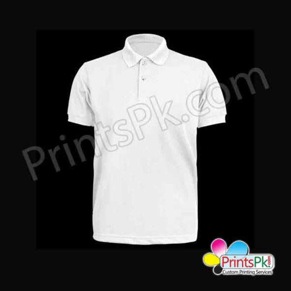 Polyester polo white t-shirt, Customized Polo T Shirts Printing,