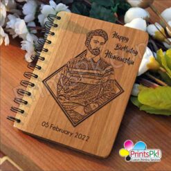Customized Engraved Wood Diary, photo engraved Diary, Personalized photo Engraved diary, wood diary with name
