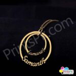 Simple Design 2 Names Locket - Customized Name Chain