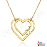 Stylish Heart Chain with 2 Names