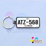 ICT Number Plate Keychain, Islamabad Custom Number Plate Keychain